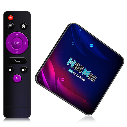 H96 Max V11 4K Smart TV BOX Android 11.0 Media Player wtih Remote Control, RK3318 Quad-Core 64bit Cortex-A53, RAM: 4GB, ROM: 32GB, Support Dual Band WiFi, Bluetooth, Ethernet, EU Plug-garmade.com