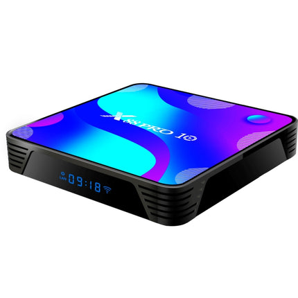 X88 Pro 10 4K Ultra HD Android TV Box with Remote Controller, Android 10.0, RK3318 Quad-Core 64bit Cortex-A53, 4GB+64GB, Support Bluetooth / Dual-Band WiFi / TF Card / USB / AV / Ethernet (US Plug)-garmade.com