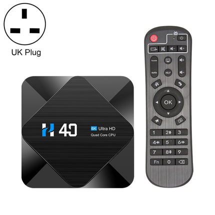 H40 4K Ultra HD Smart TV BOX Android 10.0 Media Player wtih Remote Control, Quad-core, RAM: 4GB, ROM: 32GB (UK Plug)-garmade.com