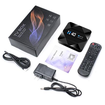 H40 4K Ultra HD Smart TV BOX Android 10.0 Media Player wtih Remote Control, Quad-core, RAM: 4GB, ROM: 32GB(US Plug)-garmade.com