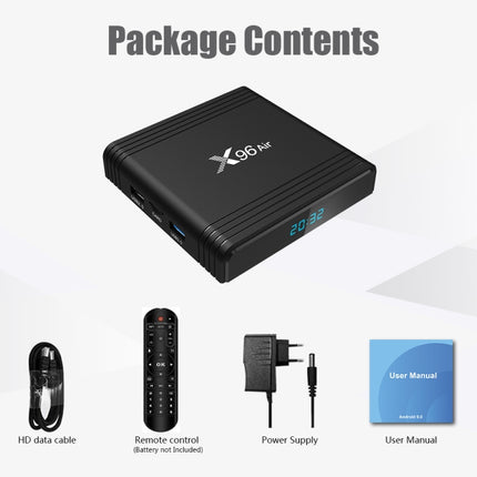 X96 Air 4K Smart TV BOX Android 9.0 Media Player wtih Remote Control, Quad-core Amlogic S905X3, RAM: 4GB, ROM: 64GB, Dual Band WiFi, Bluetooth, EU Plug-garmade.com