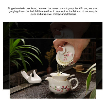 Ceramics Kung Fu Teaware Teapot Teacup Set(Singing Birds and Fragrant Flowers)-garmade.com