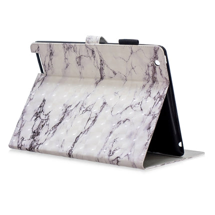3D Horizontal Flip Leather Case with Holder & Card Slots For New iPad (iPad 3)(White Marble)-garmade.com