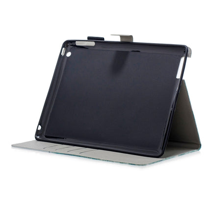 3D Horizontal Flip Leather Case with Holder & Card Slots For New iPad (iPad 3)(Blue Coconut Grove)-garmade.com