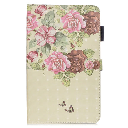 3D Horizontal Flip Leather Case with Holder & Card Slots For New iPad (iPad 3)(Flower Butterfly)-garmade.com