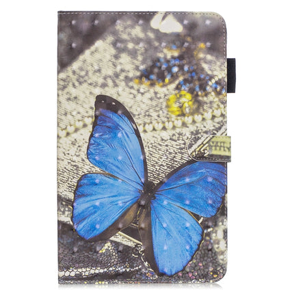 3D Horizontal Flip Leather Case with Holder & Card Slots For New iPad (iPad 3)(Blue Butterfly)-garmade.com