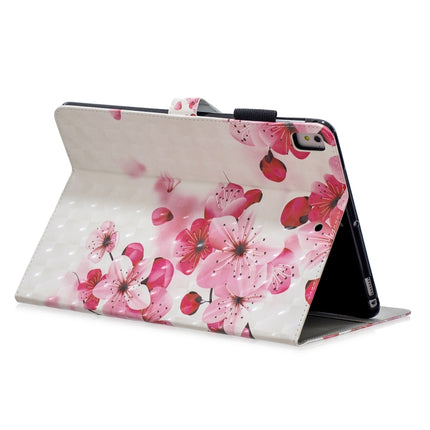 3D Horizontal Flip Leather Case with Holder & Card Slots For iPad Air / Air 2 / iPad Pro 9.7 2016 / iPad 9.7 2017 / iPad 9.7 2018(Red Flower)-garmade.com