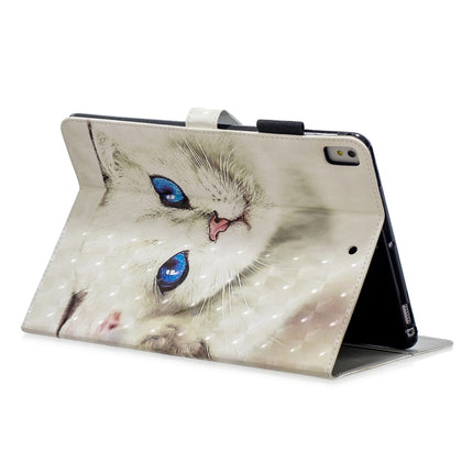3D Horizontal Flip Leather Case with Holder & Card Slots For iPad Air / Air 2 / iPad Pro 9.7 2016 / iPad 9.7 2017 / iPad 9.7 2018(White Cat)-garmade.com