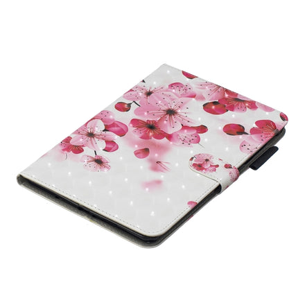 3D Horizontal Flip Leather Case with Holder & Card Slots For iPad mini 5 & 4 & 3 & 2 & 1 (Red Flower)-garmade.com