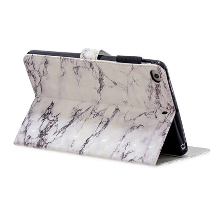 3D Horizontal Flip Leather Case with Holder & Card Slots For iPad mini 5 & 4 & 3 & 2 & 1 (White Marble)-garmade.com