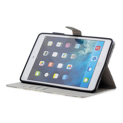 3D Horizontal Flip Leather Case with Holder & Card Slots For iPad mini 5 & 4 & 3 & 2 & 1 (White Cat)-garmade.com