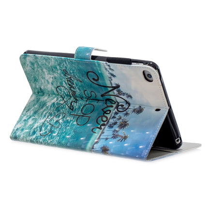 3D Horizontal Flip Leather Case with Holder & Card Slots For iPad mini 5 & 4 & 3 & 2 & 1 (Blue Coconut Grove)-garmade.com