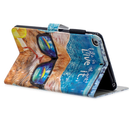 3D Horizontal Flip Leather Case with Holder & Card Slots For iPad mini 5 & 4 & 3 & 2 & 1 (Undersea Cat)-garmade.com