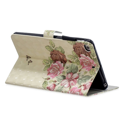 3D Horizontal Flip Leather Case with Holder & Card Slots For iPad mini 5 & 4 & 3 & 2 & 1 (Flower Butterfly)-garmade.com