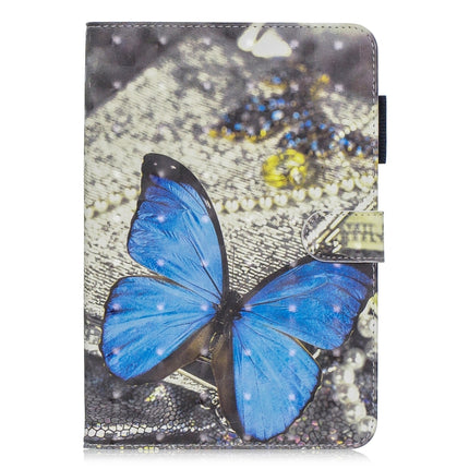 3D Horizontal Flip Leather Case with Holder & Card Slots For Galaxy Tab A 8 (2019)(Blue Butterfly)-garmade.com