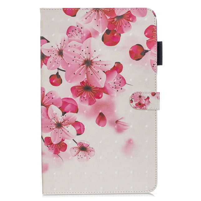 3D Horizontal Flip Leather Case with Holder & Card Slots For Galaxy Tab A 10.5(Red Flower)-garmade.com
