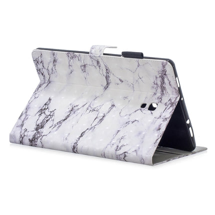 3D Horizontal Flip Leather Case with Holder & Card Slots For Galaxy Tab A 10.5(White Marble)-garmade.com