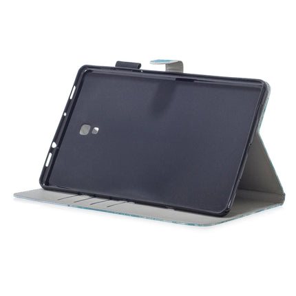 3D Horizontal Flip Leather Case with Holder & Card Slots For Galaxy Tab A 10.5(Blue Coconut Grove)-garmade.com