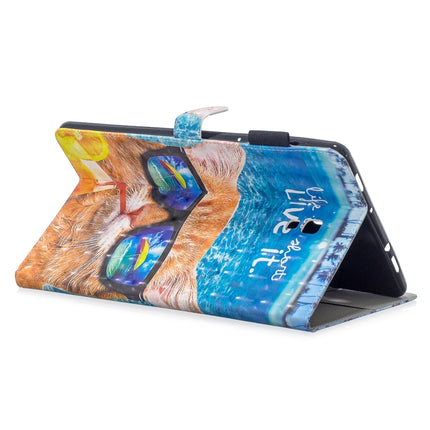 3D Horizontal Flip Leather Case with Holder & Card Slots For Galaxy Tab A 10.5(Undersea Cat)-garmade.com