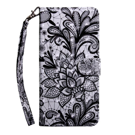 3D Painting Pattern Coloured Drawing Horizontal Flip TPU + PU Leather Case with Holder & Card Slots & Wallet For iPhone 6 / 6S(Black Lace)-garmade.com