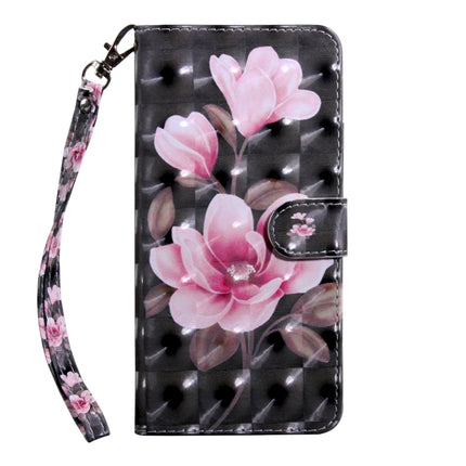 3D Painting Pattern Coloured Drawing Horizontal Flip TPU + PU Leather Case with Holder & Card Slots & Wallet For iPhone 6 / 6S(Pink Flower)-garmade.com