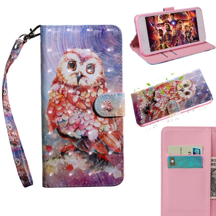 3D Painting Pattern Coloured Drawing Horizontal Flip TPU + PU Leather Case with Holder & Card Slots & Wallet For iPhone 6 / 6S(Color Owl)-garmade.com