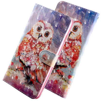 3D Painting Pattern Coloured Drawing Horizontal Flip TPU + PU Leather Case with Holder & Card Slots & Wallet For iPhone 6 / 6S(Color Owl)-garmade.com
