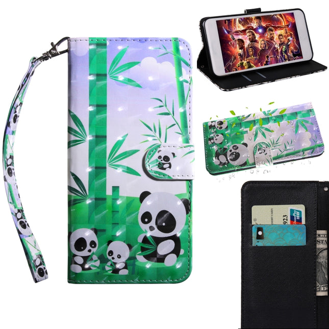 3D Painting Pattern Coloured Drawing Horizontal Flip TPU + PU Leather Case with Holder & Card Slots & Wallet For iPhone 6 / 6S(Bamboo Panda)-garmade.com