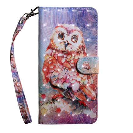 3D Painting Pattern Coloured Drawing Horizontal Flip TPU + PU Leather Case with Holder & Card Slots & Wallet For iPhone 6 Plus(Color Owl)-garmade.com