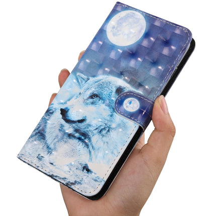 3D Painting Pattern Coloured Drawing Horizontal Flip TPU + PU Leather Case with Holder & Card Slots & Wallet For iPhone 6 Plus(Moon Wolf)-garmade.com