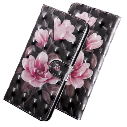 3D Painting Pattern Coloured Drawing Horizontal Flip TPU + PU Leather Case with Holder & Card Slots & Wallet For iPhone XS Max(Pink Flower)-garmade.com