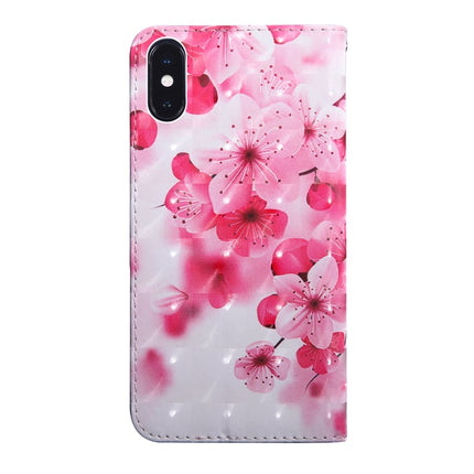 3D Painting Pattern Coloured Drawing Horizontal Flip TPU + PU Leather Case with Holder & Card Slots & Wallet For iPhone XR(Red Flower)-garmade.com