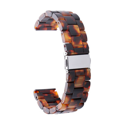Tortoiseshell Pattern Simple Fashion Resin Watch Strap for 20mm Connection Smart Watch-garmade.com