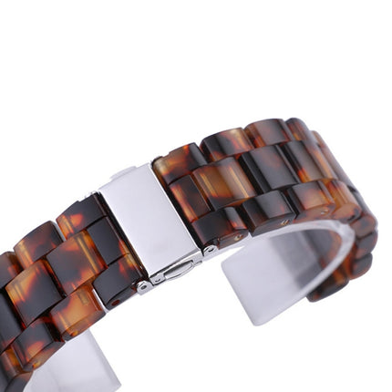Tortoiseshell Pattern Simple Fashion Resin Watch Strap for 22mm Connection Smart Watch-garmade.com