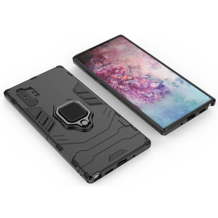 PC + TPU Shockproof Protective Case with Magnetic Ring Holder for Galaxy Note10 Pro(Black)-garmade.com