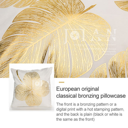 Gold Stamping Pillow Case Sofa Cushion Pillow Holder Home Decorations, No Pillow Core, Size: 45x45cm(GOLD001-19)-garmade.com