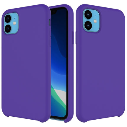 Solid Color Liquid Silicone Shockproof Case For iPhone 11(Purple)-garmade.com