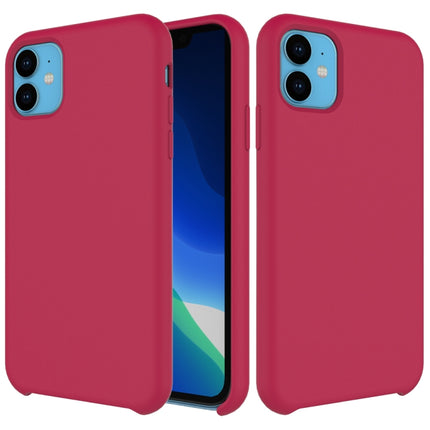Solid Color Liquid Silicone Shockproof Case For iPhone 11(Rose Red)-garmade.com