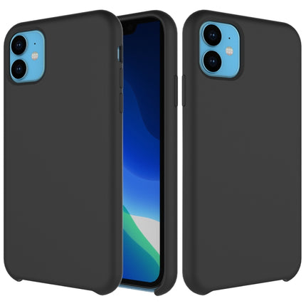 Solid Color Liquid Silicone Shockproof Case For iPhone 11(Black)-garmade.com