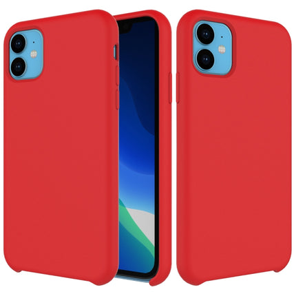 Solid Color Liquid Silicone Shockproof Case For iPhone 11(Red)-garmade.com