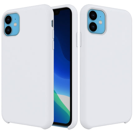 Solid Color Liquid Silicone Shockproof Case For iPhone 11(White)-garmade.com