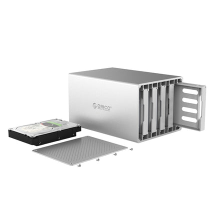 ORICO Honeycomb Series WS500C3 SATA 3.5 inch USB-C / Type-C 5 Bays Aluminum Alloy HDD / SSD Enclosure, The Maximum Support Capacity: 50TB-garmade.com