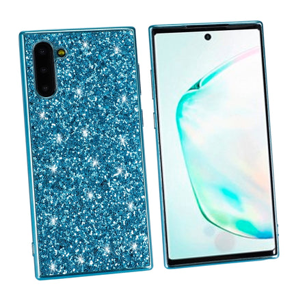 Plating Glittery Powder Shockproof TPU Case For Galaxy Note 10(Blue)-garmade.com