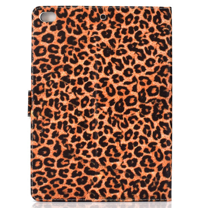Colored Pattern Drawing Horizontal Flip PU Leather Case with Three-folding Holder & Sleep / Wake-up Function for iPad 5 / 6 / 8(Yellow leopard grain)-garmade.com