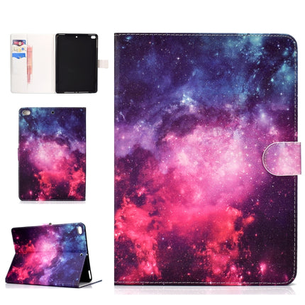Colored Pattern Drawing Horizontal Flip PU Leather Case with Three-folding Holder & Sleep / Wake-up Functionfor for iPad 5 / 6 / 8(Starry sky)-garmade.com