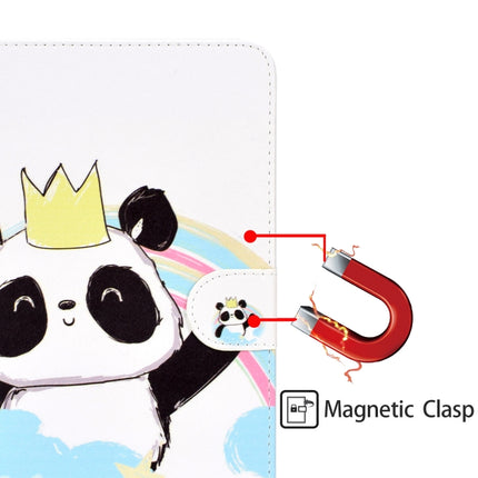 Colored Pattern Drawing Horizontal Flip PU Leather Case with Three-folding Holder & Sleep / Wake-up Function for iPad Pro 11(Crown of panda)-garmade.com