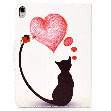 Colored Pattern Drawing Horizontal Flip PU Leather Case with Three-folding Holder & Sleep / Wake-up Function for iPad Pro 11(Love cats)-garmade.com