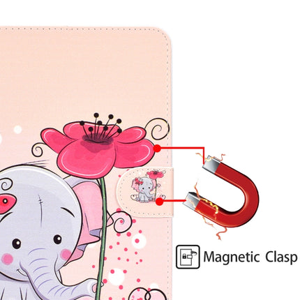 Colored Pattern Drawing Horizontal Flip PU Leather Case with Three-folding Holder & Sleep / Wake-up Function for iPad Pro 11(Elephant flower)-garmade.com