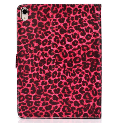 Colored Pattern Drawing Horizontal Flip PU Leather Case with Three-folding Holder & Sleep / Wake-up Function for iPad Pro 11(Red leopard grain)-garmade.com
