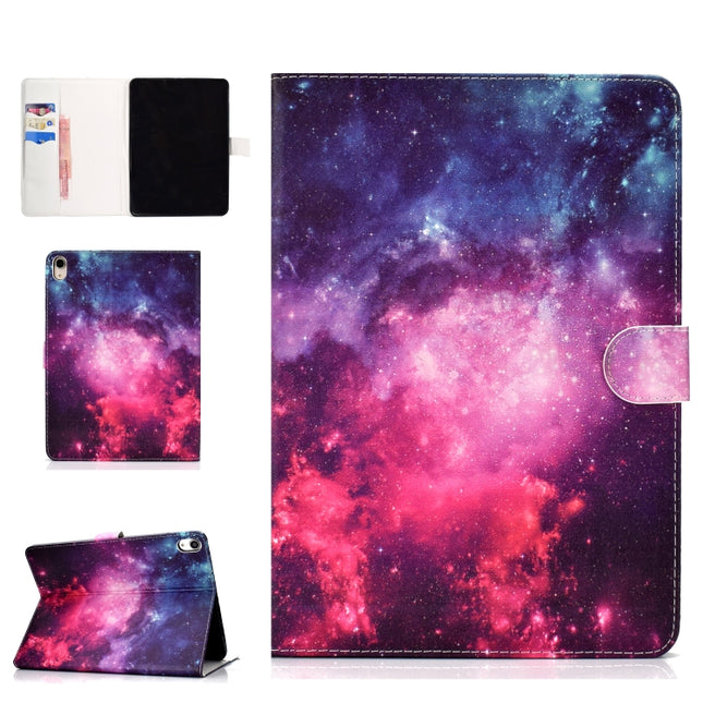 Colored Pattern Drawing Horizontal Flip PU Leather Case with Three-folding Holder & Sleep / Wake-up Function for iPad Pro 11(Starry sky)-garmade.com
